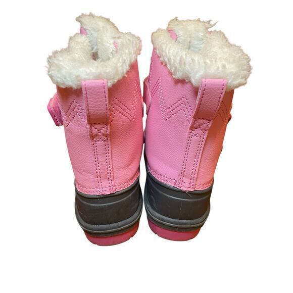 Cat &ā Jack Denver Winter Boots Toddler Girl 11 Snow Boots Pink Waterproof - Picture 3 of 9
